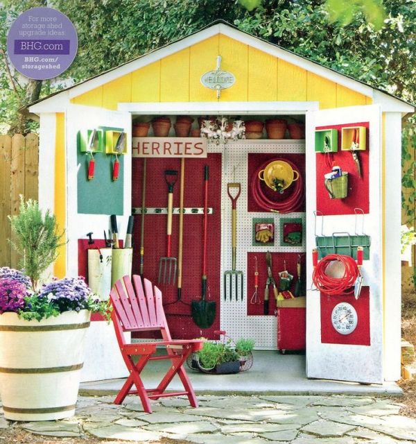 colourful shed